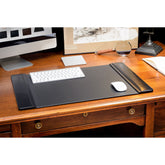 Black Leather Desk Pad, 25.5 x 17.25